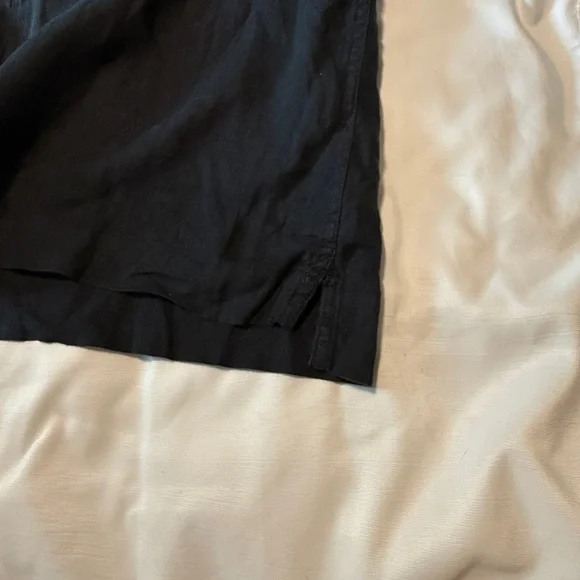 Banana Republic 100% Linen Shirt Mens XL Black Short Sleeve Button Front - Picture 4 of 8